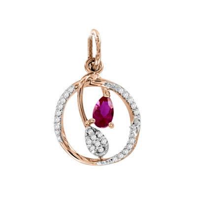 Anhänger aus Rotgold 585 mit Zirkonia