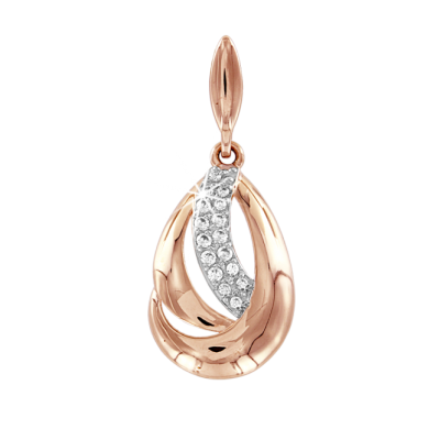 Anhänger aus Rotgold 585 mit Zirkonia