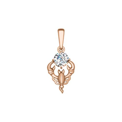Anhänger aus Rotgold 585 mit Zirkonia
