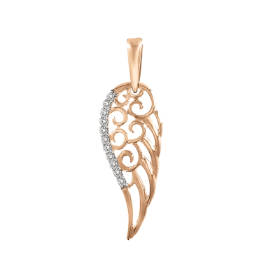 Anhänger aus Rotgold 585 mit Zirkonia