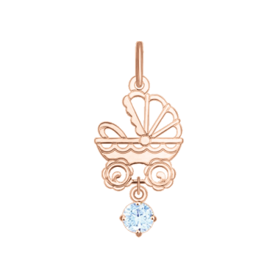 Anhänger aus Rotgold 585 mit Zirkonia