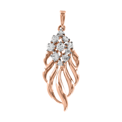 Anhänger aus Rotgold 585 mit Zirkonia