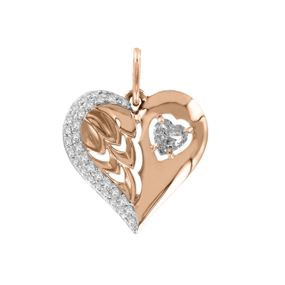 Anhänger aus Rotgold 585 mit Zirkonia