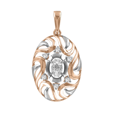 Anhänger aus Rotgold 585 mit Zirkonia