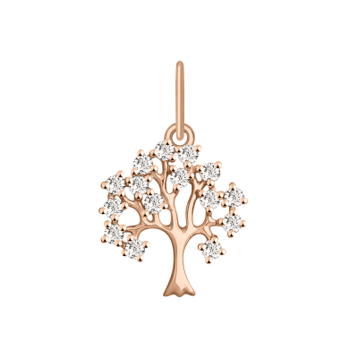 Anhänger aus Rotgold 585 mit Zirkonia