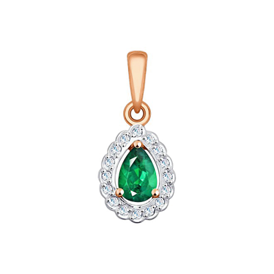 Anhänger aus Rotgold 585 mit Zirkonia