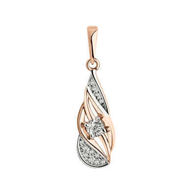 Anhänger aus Rotgold 585 mit Zirkonia