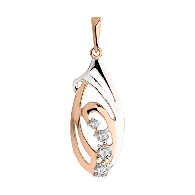 Anhänger aus Rotgold 585 mit Zirkonia