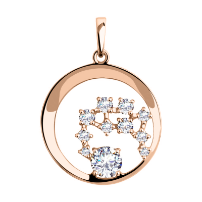 Anhänger aus Rotgold 585 mit Zirkonia
