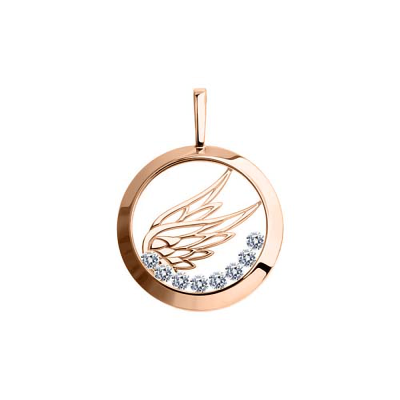 Anhänger aus Rotgold 585 mit Zirkonia