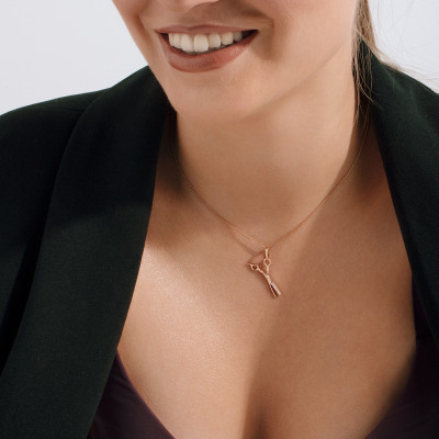 Anhänger aus Rotgold 585 mit Zirkonia