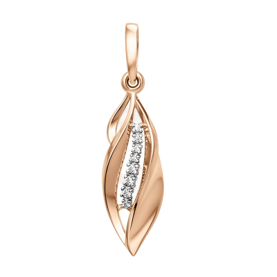 Anhänger aus Rotgold 585 mit Zirkonia