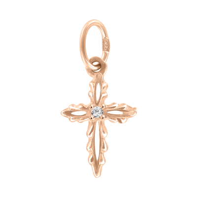 Anhänger aus Rotgold 585 mit Zirkonia