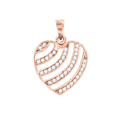 Anhänger aus Rotgold 585 mit Zirkonia