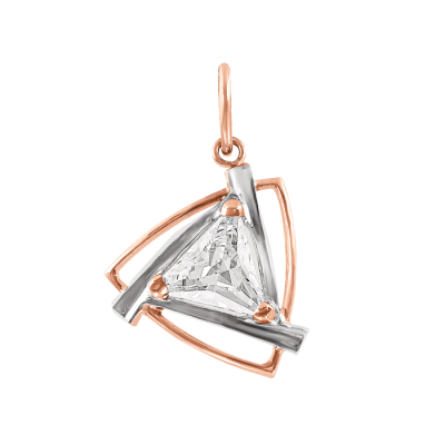 Anhänger aus Rotgold 585 mit Zirkonia