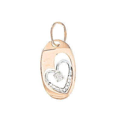 Anhänger aus Rotgold 585 mit Zirkonia