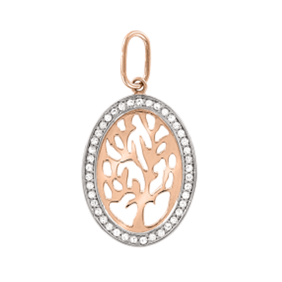 Anhänger aus Rotgold 585 mit Zirkonia