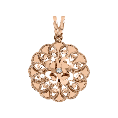 Anhänger aus Rotgold 585 mit Zirkonia