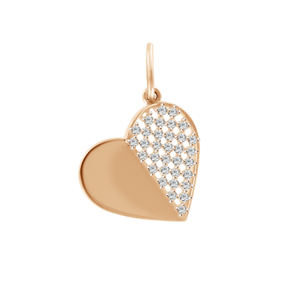 Anhänger aus Rotgold 585 mit Zirkonia