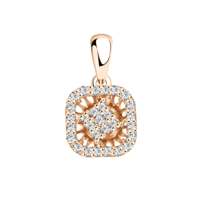 Anhänger aus Rotgold 585 mit Zirkonia