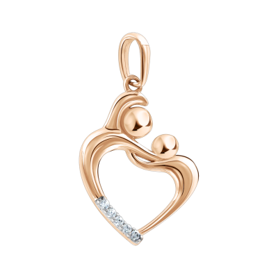 Anhänger aus Rotgold 585 mit Zirkonia