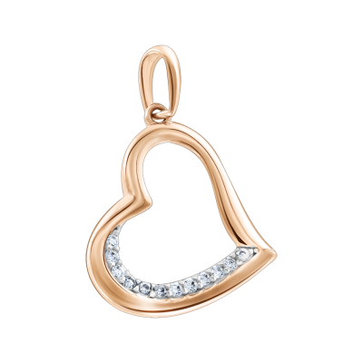 Anhänger aus Rotgold 585 mit Zirkonia