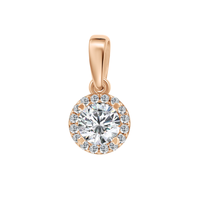Anhänger aus Rotgold 585 mit Zirkonia