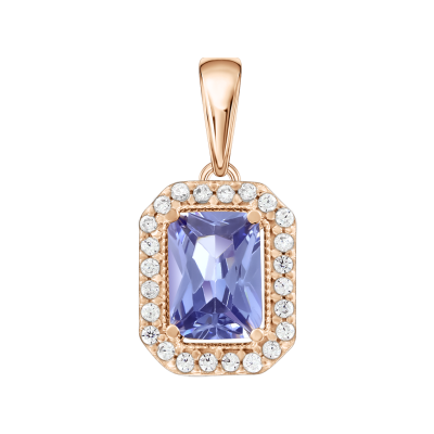 Anhänger aus Rotgold 585 mit Zirkonia