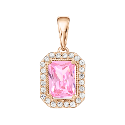 Anhänger aus Rotgold 585 mit Zirkonia