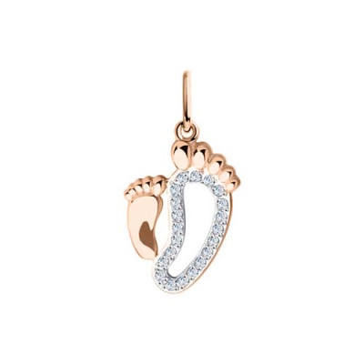 Anhänger aus Rotgold 585 mit Zirkonia