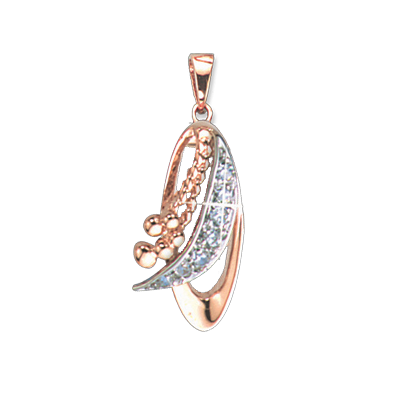 Anhänger aus Rotgold 585 mit Zirkonia