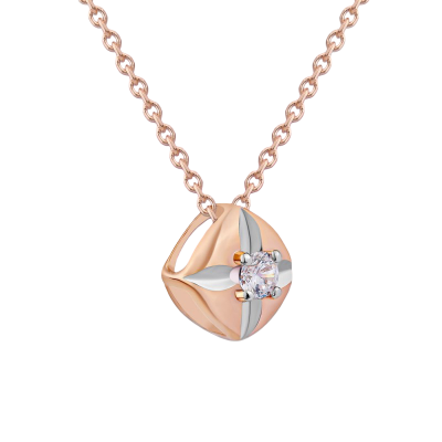 Anhänger aus Rotgold 585 mit Zirkonia