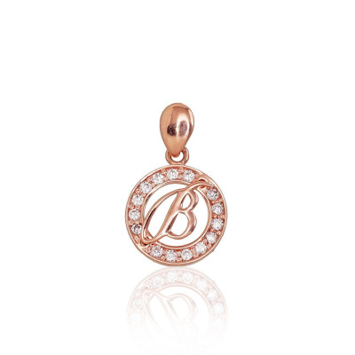 Anhänger aus Rotgold 585 mit Zirkonia
