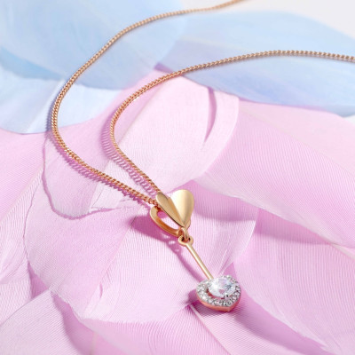 Anhänger aus Rotgold 585 mit Zirkonia