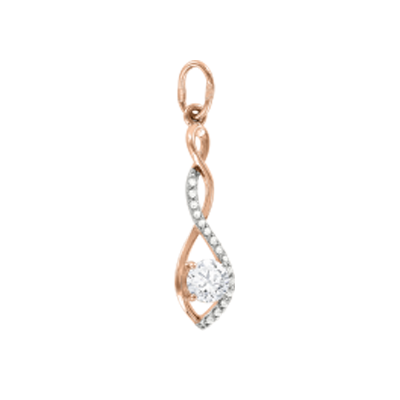 Anhänger aus Rotgold 585 mit Zirkonia