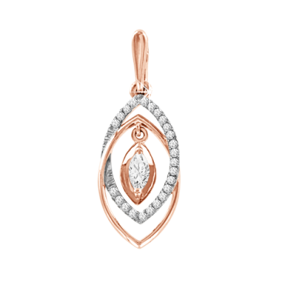 Anhänger aus Rotgold 585 mit Zirkonia