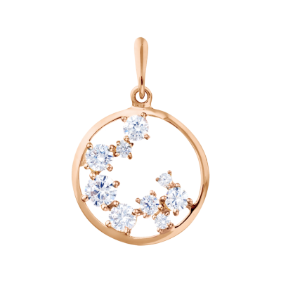 Anhänger aus Rotgold 585 mit Zirkonia