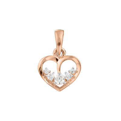 Anhänger aus Rotgold 585 mit Zirkonia