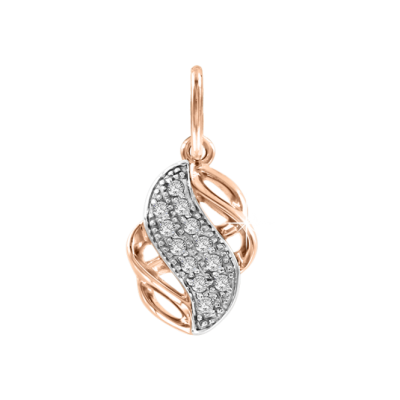 Anhänger aus Rotgold 585 mit Zirkonia