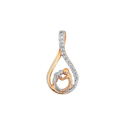 Anhänger aus Rotgold 585 mit Zirkonia