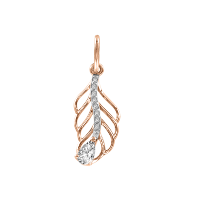 Anhänger aus Rotgold 585 mit Zirkonia