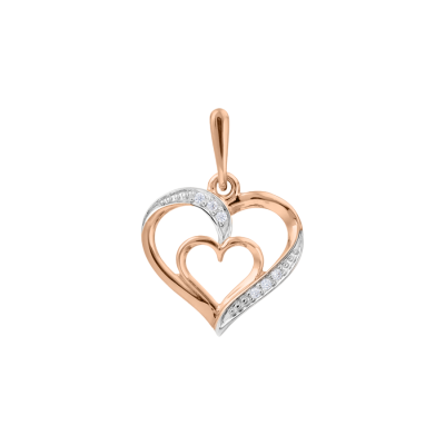 Anhänger aus Rotgold 585 mit Zirkonia