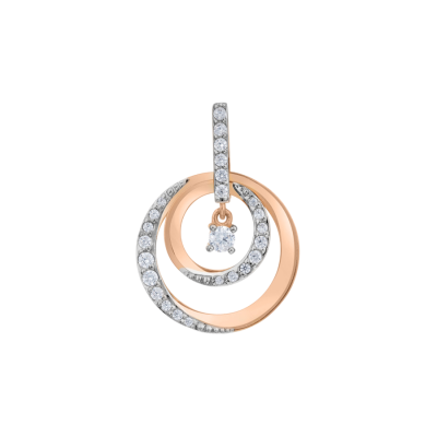 Anhänger aus Rotgold 585 mit Zirkonia