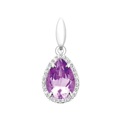Anhänger aus Silber 925 mit Amethyst und Zirkonia
