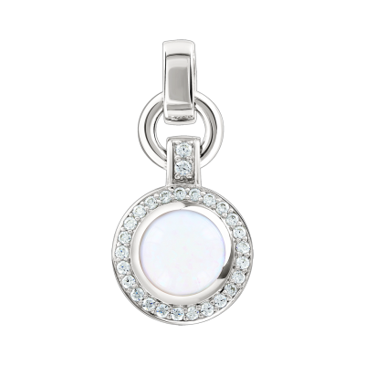 Anhänger aus Silber 925 mit Mondstein und Zirkonia