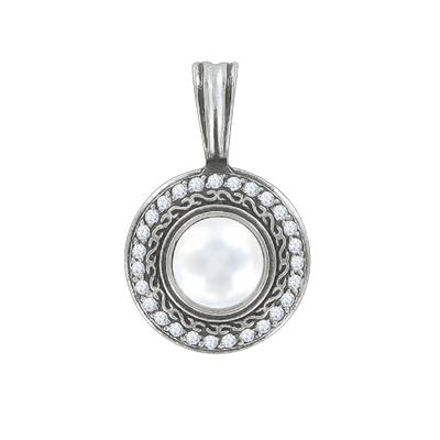 Anhänger aus Silber 925 mit Perle und Zirkonia