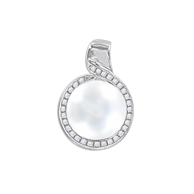 Anhänger aus Silber 925 mit Perle und Zirkonia