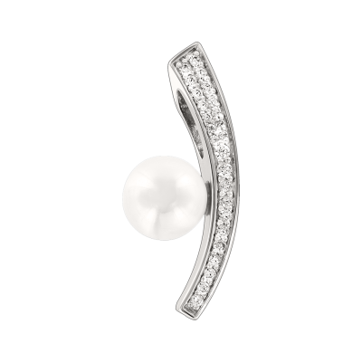 Anhänger aus Silber 925 mit Perle und Zirkonia