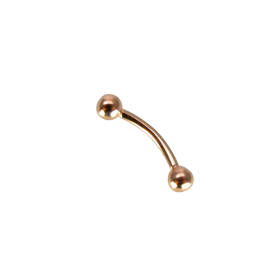 Augenbrauenpiercing aus Rotgold 585