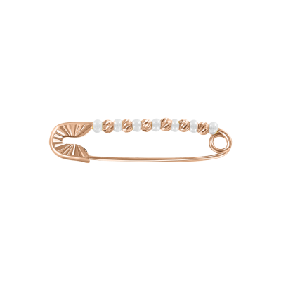 Rotgold 585 Brosche mit Perle